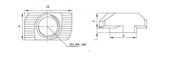 T-Nut 3030 series slot 8